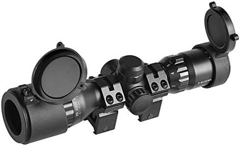 Minidiva Tactical 3-9x32 AOL Rifle Scope Red/Green Illuminated Mil-dot Reticle Flip Up Scope Covers Quad Lock Detachable Rings