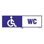 Buysigns.in - Handicap Wheelchair Sign, with Picture of Wheelchair Sign for Toilet Restroom Sign in Eco Vinyl Sticker - (Rectangle, 15 inch X 6 inch, Multicolor)