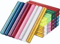 Manarty Glitter Color Hot Glue Sticks, 48 PCS Full Size Hot Melt Gluing Sticks Colored, Craft Adhesive Waxing Sticks Bulk for Cards, Sealing, Decoration, Art, DIY, Stamp, 0.43" Dia x 4" Long