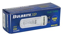 Bulbrite Q50CL/GU10 120-Volt Halogen DJD Type Tubular Bulb, Gu10 Base, 50-Watt