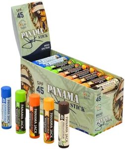 Panama Jack SPF 45 Lip Balm - Broad Spectrum UVA-UVB Sunscreen Protection, Prevents & Soothes Dry, Chapped Lips (Multi-flavored, Pack of 50)