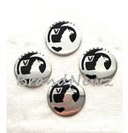 VAUXHALL CHROME EMBLEM WHEEL CENTER CAP STICKER LOGO BADGE WHEEL TRIM - 55MM DOME - SET OF 4