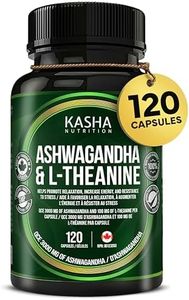 KASHA Nutrition Ashwagandha 3000 mg and L-theanine 100 mg Per Capsule | High Potency 10:1 Extract, Expert Formulated | Resistance to Stress, Promote Relaxation, Sleep Aid & Rejuvenative Tonic | Proudly Canadian | No Additives (120 Count)