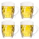 TUSAPAM Dimple Stein Beer Mug Set, 