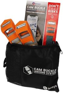 TENSYS Heavy-Duty Cam Buckle Straps for Roof Racks – 2 Pack UV Protected, Rust-Proof – Versatile Tie Down Straps for Kayaks, Surfboards, and Cargo – Includes Quick Release & Storage Solution