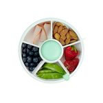 GoBe Kids Snack Spinner Bundle with Hand Strap and Sticker Sheet - Reusable Snack Container with 5 Compartment Dispenser and Lid | BPA and PVC Free | Dishwasher Safe | No Spill, Leakproof