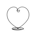 Heart Shaped Ornament Display Stand Holder Iron Hanging Rack for Hanging Globe Air Plant Terrarium Witch Ball Bauble Home Party Craft