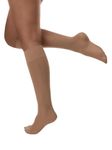 Divertd Class I Compression Stockings for Women Padded - Ultimate Comfort and Relief for Varicose Veins and Swollen Legs, Nude - L/XL