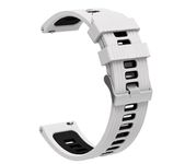 Colorcase Smart Watch Strap Silicon Dual Tone Compatible with Pebble Cosmos Ultra Smart Watch - Dual Tone Band - White Black