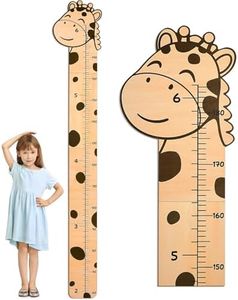 Beinou Growth Chart for Wall Wood Height Chart for Kids Height Measurement for Wall Boy Girls Height Wall Chart Growth Measuring Ruler Room Wall Decor