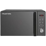 Russell Hobbs RHM2076B 20 Litre 800 W Black Digital Solo Microwave with 5 Power Levels, Automatic Defrost, 8 Auto Cook Menus, Clock and Timer, Easy Clean