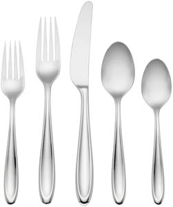 LENOX Cantera 65-Piece Flatware Set, 10.2 LB, Metallic