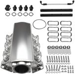 PUZZLEDEER Intake Manifold for LS Cathedral Port LS LS1 LS2 LS6 Upper Intake Manifold Replacement for Chevrolet for Chevy GMC Pontiac 102MM Silver