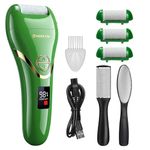 Electric Foot File Feet Hard Skin Remover, Professional Callus Remover Foot Grinder Pedicure Foot Care Utensil Cutters Accessories for Dead Skin Dry Skin, USB Rechargeable with 3 Replacement Rollers