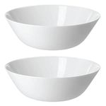 I-K-E-A OFTAST Serving Bowl for Fruit Salad & Soup, Tableware Dinnerware White 23 cm - Set of 2