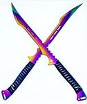 2pc Ninja Swords Machette Set 27" F