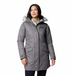 Columbia Womens Suttle Mountain Long Insulated Jacket, City Grey, XL