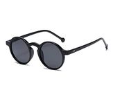 Long Keeper Round Retro Sunglasses for Men Women Classic Vintage Sun Glasses Unisex with UV protection Eyewear for driving hiking daily outdoor activities (Black)