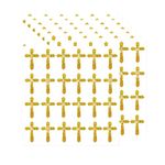 600 Pcs Kids Crosses Stickers Vinyl Art Decor Sticker Gold Jesus Christian Stickers Religious Cross Stickers Vinyl Art Decor for Church Classroom Party Favor Scrapbooking Calendars Stickers