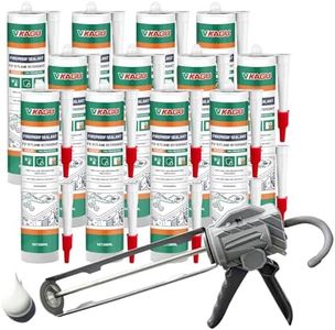 VGS201 High Temperature Sealant Caulk, White Color Fireplace Sealant Fireproof Caulk, 10.15 Fl Oz, 12 Pack Fast-Drying Formula, Suitable for Ovens, Stoves, and Chimneys