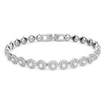 Swarovski Angelic bracelet, Round cut, White, Rhodium plated