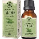 Natural Planet Australian Tea Tree Essential Oil 15ML Size Natural 100% Pure & Undiluted Skin, Therapeutic Grade, Hair, Face & Nails Therapeutic Cruelty Free