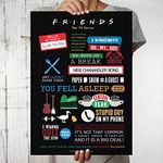 Mcsid Razz - Friends Tv Series Infographic 2021 A3 Size Poster (Frame Not Included) Officially Licensed By Warner Bros Usa, Movies, Multicolour