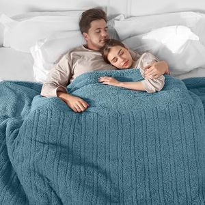 Queen Electric Blanket, Queen Heated Blanket with Two Separate Controllers, Queen Size Large Heating Blanket with 5 Heating Levels & 10 Hours Auto Off, Machine Washable, 84"x90", Slate Blue