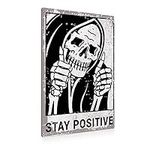 Vintage Stay Positive Skull Sign Me