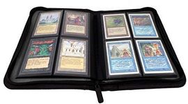 docsmagic.de Premium Pro-Player 4-Pocket Zip-Album Black - 160 Card Binder - MTG - PKM - YGO