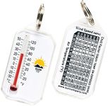 Sun Company Zip-o-gage 2 - Large Zipper Pull Thermometer for Jacket, Parka, or Backpack | Big Outdoor Keychain Thermometer with Windchill Chart on Back