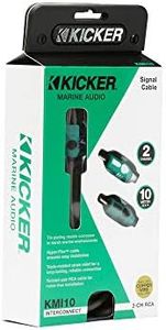 KICKER 47KMI10 Marine Series 2-Ch RCA Interconnect, 10.0m