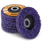 Ur-Excellent 5" x7/8'' Stripping Discs Rust Remover Wheel Remove Paint and Oxidation Poly Strip Wheel Disc Abrasive Angle Grinding Wheel - 5 Pack(Purple)