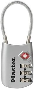 Master Lock TSA Accepted Combination Cable Luggage Lock with 3 Dial Code Flexible Braided Steel Cable Travel Lock for Suitcase Backpack and Bags