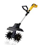 Cordless Tiller Cultivator Compatible with Dewalt 20V Battery(Tool Only), 9-Inch Tilling Width, 6.6-Inch Depth 360RPM Electric Brushless Tiller Garden Rototiller for Lawn/Gardening/Soil Cultivation