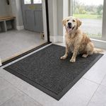 Large Washable Door Mats Indoor 90cm x 60cm Extra Large Indoor Mats for Entrances- Front & back door doormats, Rubber back Dirt & Dust trapper Barrier Mat, Absorbent Large Entrance rug & Floor mat
