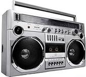 SP03001 1980s Silver Radio Boom Box