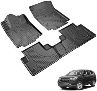 TTX LIGHTING Floor Mats for Honda CR-V CRV 2012 2013 2014 2015 2016 LX, SE & EX Include Front and Rear Row Liner Automotive Floor Mats All Weather Protection Mat Black