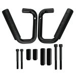 Pack of 2 Front Grab Bar Grab Handles Black Textured Compatible with 2007-2017 Jeep Wrangler JK JKU Car