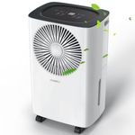 CONOPU Dehumidifier 12L/Day, 24h Timer On/Off, Auto Dehumidification, Dehumidifier for Drying Clothes, Suitable for the Apartment/Basement/Drying room