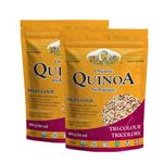 INCA’S GOLD Organic Tri-Colour Quinoa – 100% Organic Royal Quinoa from Bolivia – Great Source of Complete Protein, Fiber and Iron - Twice Pre-Washed - 908g Combo Pack