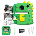 Lenudar Kids Camera Instant Print, 1080P Kids Digital Camera, Girls Boys Toys Age 3-9, Christmas Birthday Gifts Toys for 3 4 5 6 7 8 9 Year Old Boys Girls (Green)