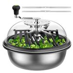 STAYGROW 16 Inch Bud Leaf Bowl Trimmer, 16" Trim Bowl with Clear Visibility Dome and Sharp Stainless Steel Blades, for Twist Spin Cutting Buds, Flowers, Leaves, Hydroponics Plants