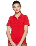 Columbia Women's Plain Regular Fit T-Shirt (AK1830_Cherrybomb_X-Small)