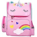 Tusundong Unicorn backpack for girls,School bags for girls,Kids school bag,Cute unicorn bag,Pink bags for girls,Kids Bookbag for Elementary,Children's backpacks (unicorn)