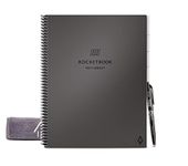 Rocketbook Multi-Subject Smart Notebook | Scannable Notebook with Dividers | Lined Reusable Notebook with 1 Pilot Frixion Pen & 1 Microfiber Cloth | Gray, Letter Size (8.5" x 11")