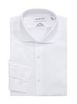 Calvin Klein Men's Steel Stretch Herringbone Wrinkle Free Non Iron Slim Fit Long Sleeve Cotton Dress Shirt Solid