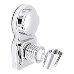 Suction Cup Showerhead Holder 360° Adjustable Showerhead Bracket Removable Handheld Show Mount with Suction Cup Knob for Bathroom - Reusable, Waterproof, Chrome Finish