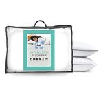 Sealy Anti-Allergy Pillows Pack of 2 - Medium Support Bed Pillows 2 Pack For All Sleeping Positions with Dupont Fibres and Piped Edges - Machine Washable,White,551267GE