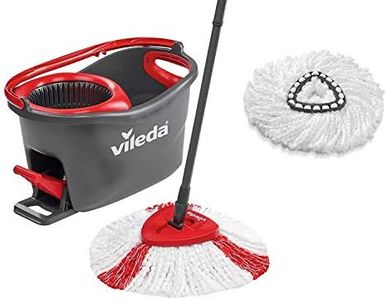Vileda Turbo EasyWring & Clean Juego Completo + Cabezal de Repuesto clásico Box, Microfibra, Rojo, Negro y Blanco, Set, 3